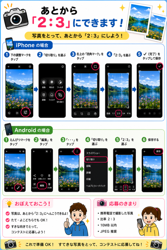 写真コンテスト比率の調整の仕方